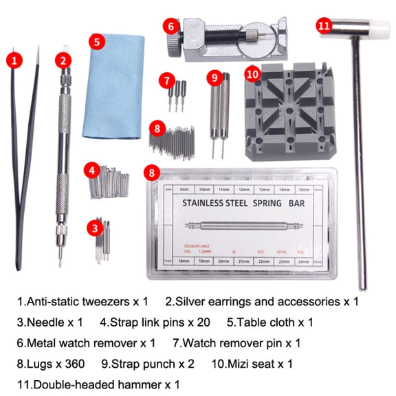 390 in 1 Metal Watch Chain Remover Set(As Show)