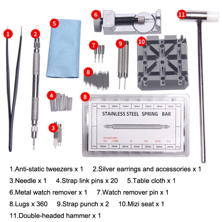 390 in 1 Metal Watch Chain Remover Set(As Show)