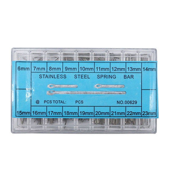 6-23mm Stainless Steel Watch Link Pins Cotter Bar(Silver)