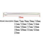 6-23mm Stainless Steel Watch Link Pins Cotter Bar(Silver)