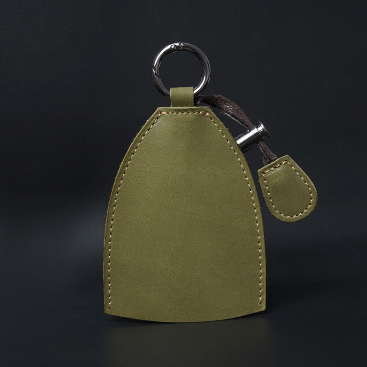 18Y-009 Vintage Handmade Leather Car Pull-Out Key Case(Oil Wax Skin Olive Green) - Car Key Cases by PMC TechLife | Online Shopping South Africa | PMC TechLife | Buy Now Pay Later Mobicred