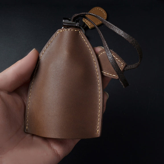 18Y-009 Vintage Handmade Leather Car Pull-Out Key Case(Oil Wax Skin Olive Green)
