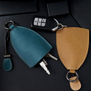 18Y-009 Vintage Handmade Leather Car Pull-Out Key Case(Oil Wax Skin Camel)