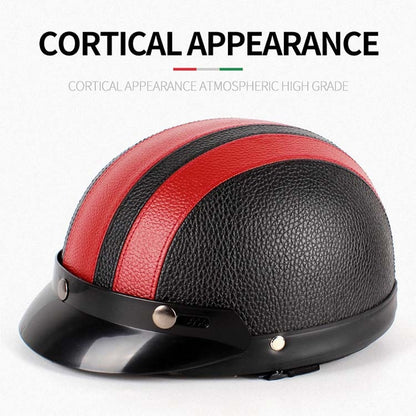 BSDDP A0318 PU Helmet With Goggles, Size: One Size(Black) - free shipping - PMC Jewellery - Order now!