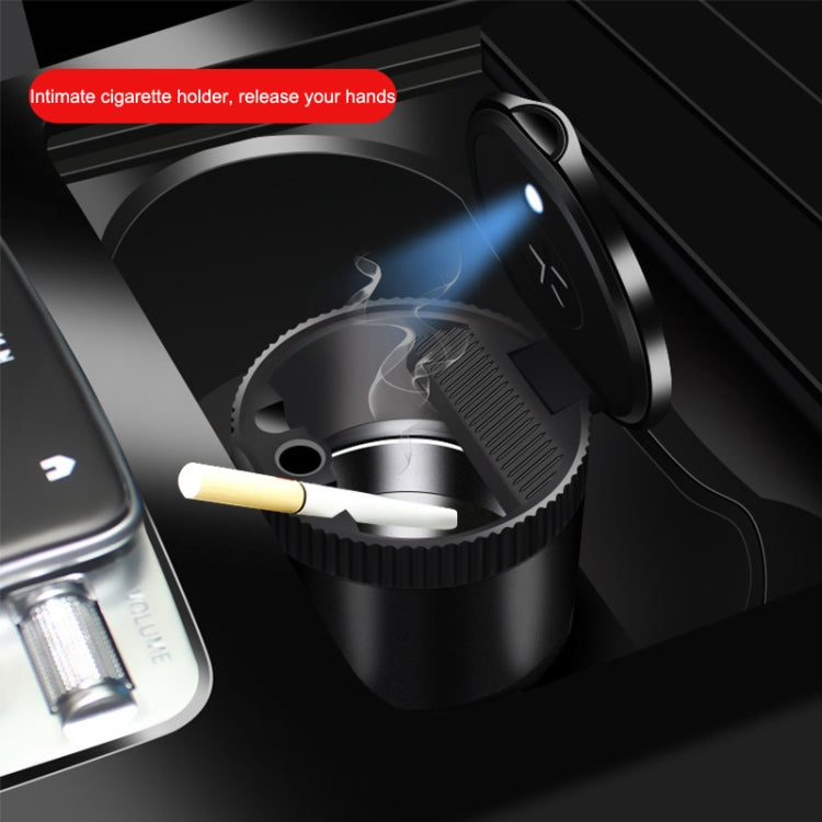 Car Ashtray With LED Ambient Light(Gray) - Ashtrays by PMC Jewellery | Online Shopping South Africa | PMC Jewellery | Buy Now Pay Later Mobicred