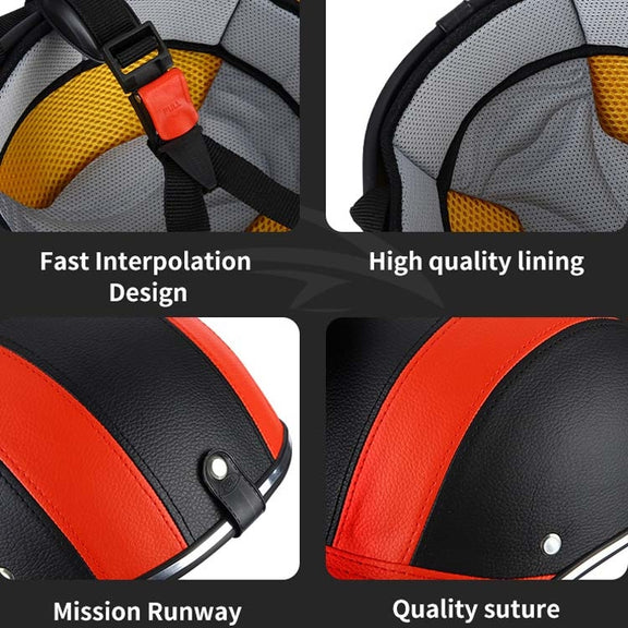 BSDDP A0322 Summer Half Helmet Lightweight Safety Helmet(Red)