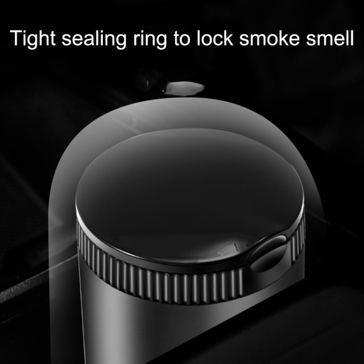 LED Car Ashtray With Cover(Black)