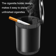 LED Car Ashtray With Cover(Black)