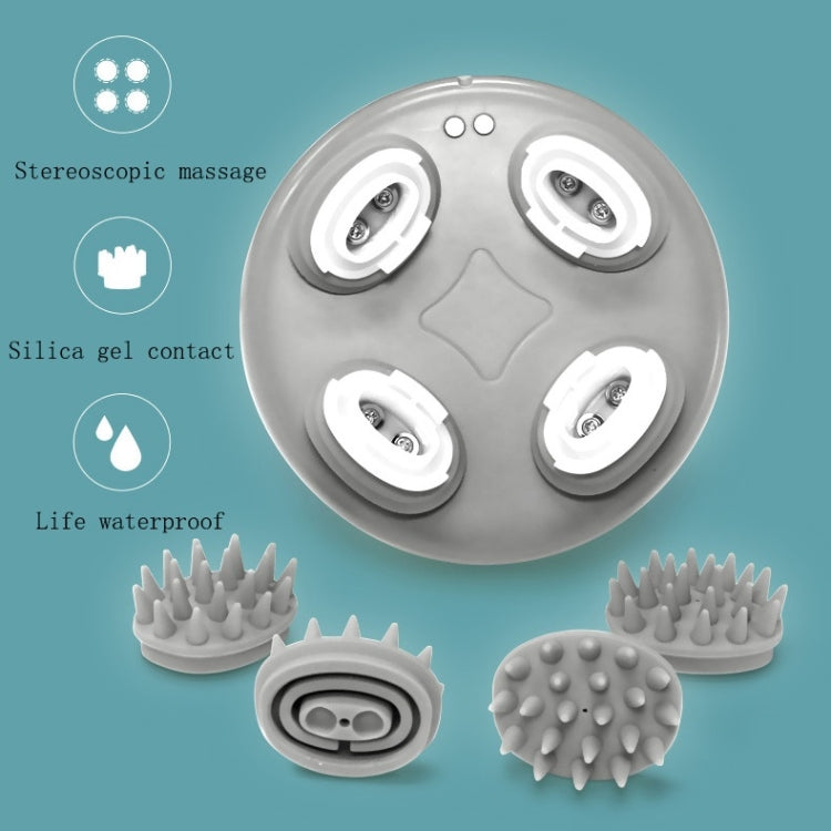 Electric Silicone Contacts Head Massager, Specification: English(White) - free shipping - PMC TechLife - Order now!