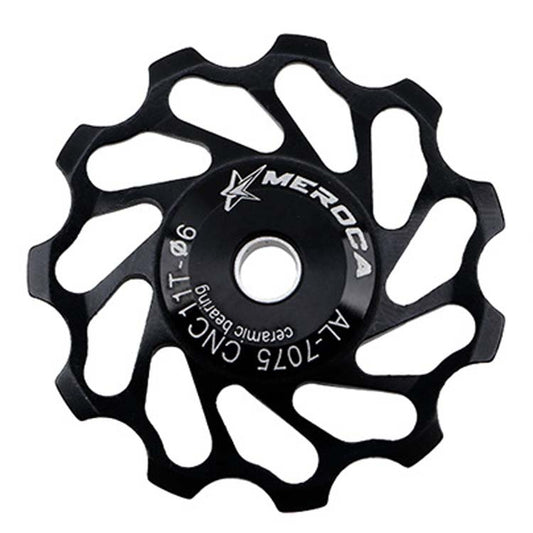 MEROCA Ceramic Bearing Mountain Bike Guide Wheel(11T Black) - Guide wheels by MEROCA | Online Shopping South Africa | PMC Jewellery | Buy Now Pay Later Mobicred