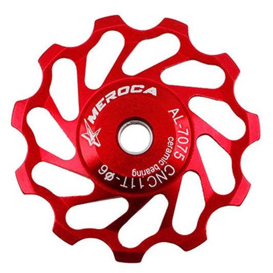 MEROCA Ceramic Bearing Mountain Bike Guide Wheel(11T Red) - Guide wheels by MEROCA | Online Shopping South Africa | PMC Jewellery | Buy Now Pay Later Mobicred