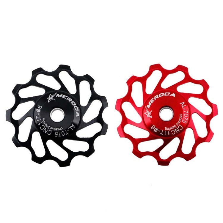 MEROCA Ceramic Bearing Mountain Bike Guide Wheel(11T Red) - Guide wheels by MEROCA | Online Shopping South Africa | PMC Jewellery | Buy Now Pay Later Mobicred