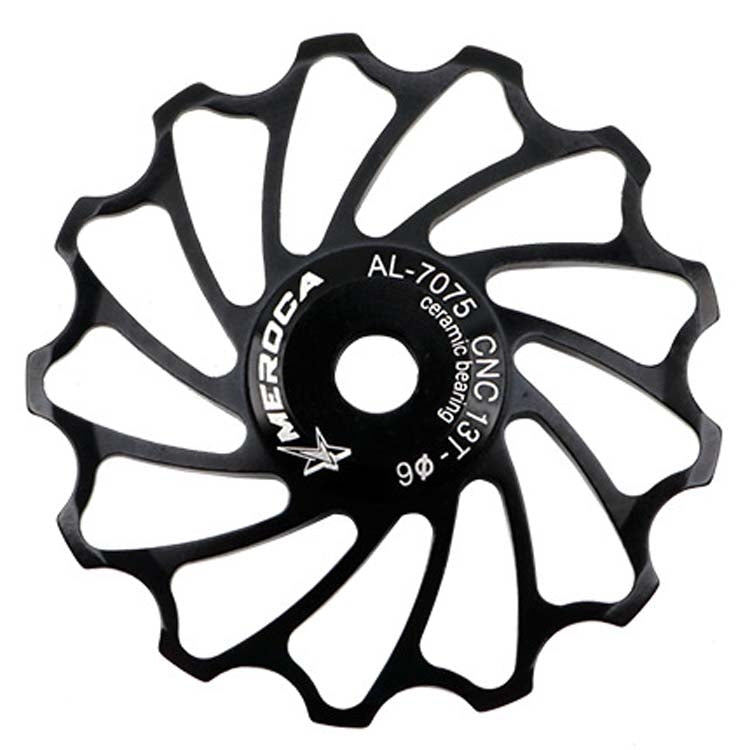 MEROCA Ceramic Bearing Mountain Bike Guide Wheel(13T Black) - free shipping - PMC Jewellery - Order now!