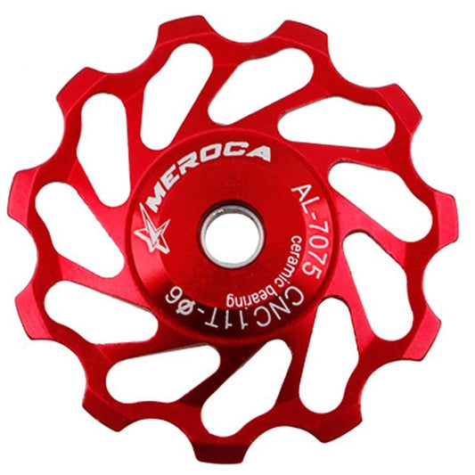 MEROCA Ceramic Bearing Mountain Bike Guide Wheel(13T Red) - Guide wheels by MEROCA | Online Shopping South Africa | PMC Jewellery | Buy Now Pay Later Mobicred