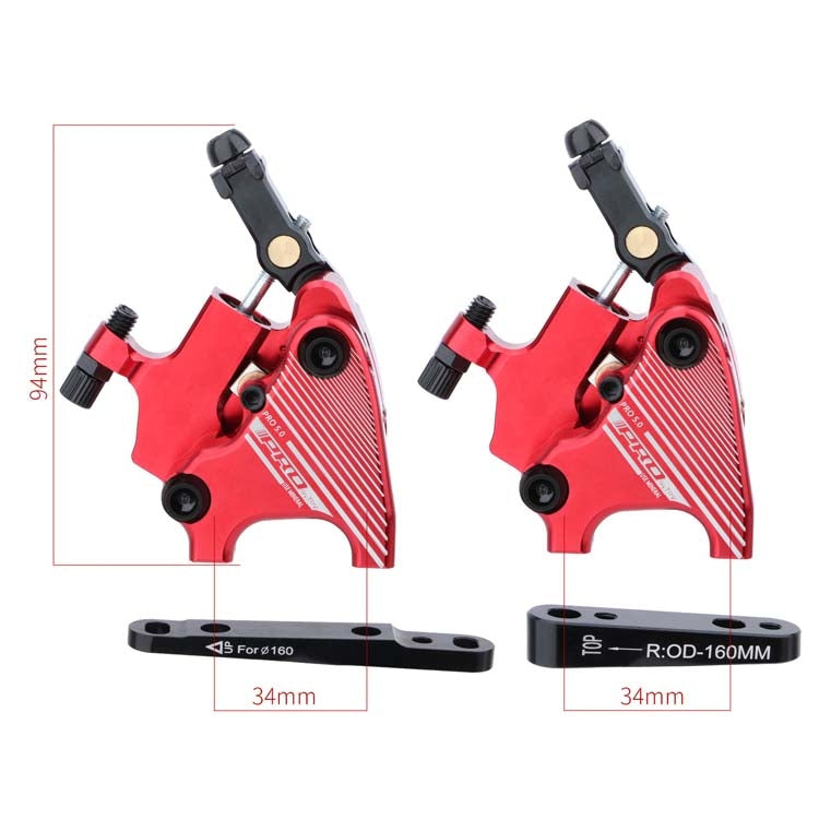 1 Pair IIIPRO Flat Mount Road Calipers Bilateral Brakes(Red) - free shipping - PMC Jewellery - Order now!