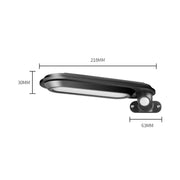 DS018 Solar Wall Lamp Outdoor Garden Induction Street Light(Black Shell Warm Light)