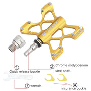 LP LitePro K5 Folding Bkie Aluminum Alloy Bearin Pedals(Red)