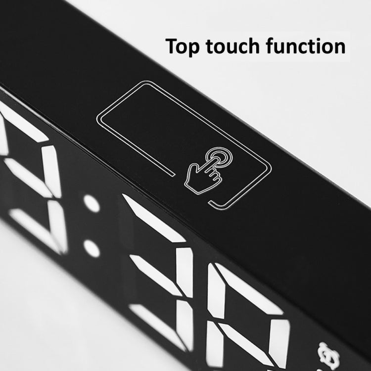 6625D LED Digital Alarm Clock Luminous Desktop Timer Temperature Display Alarm Clock( Black Shell White Light) - Alarm Clocks by PMc TechLife | Online Shopping South Africa | PMc TechLife | Buy Now Pay Later Mobicred