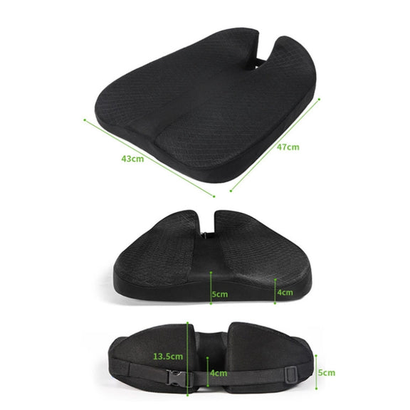 QFC060 V-shaped Car Memory Foam Non-slip Seat Cushion(Grey)