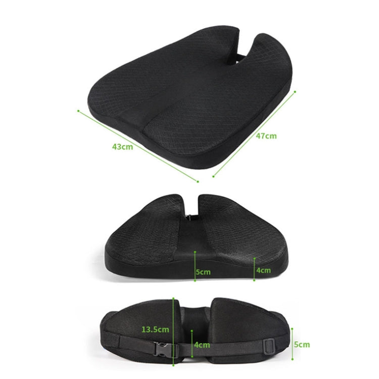 QFC060 V-shaped Car Memory Foam Non-slip Seat Cushion(Grey)