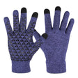 1 Pair Thick Velvet Touch Screen Knitted Warm Gloves, Size: Free Size(Blue) - Full Finger Gloves by PMC TechLife | Online Shopping South Africa | PMC TechLife | Buy Now Pay Later Mobicred
