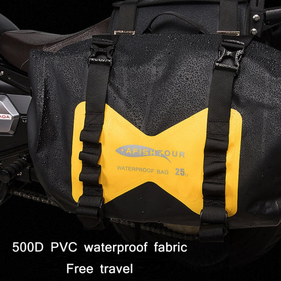 AFISHTOUR FM2021 Large Capacity Water-resistant Motorcycle Rear Seat Bag, Color: Yellow