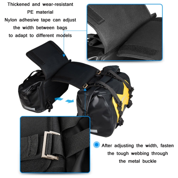 AFISHTOUR FM2021 Large Capacity Water-resistant Motorcycle Rear Seat Bag, Color: Black