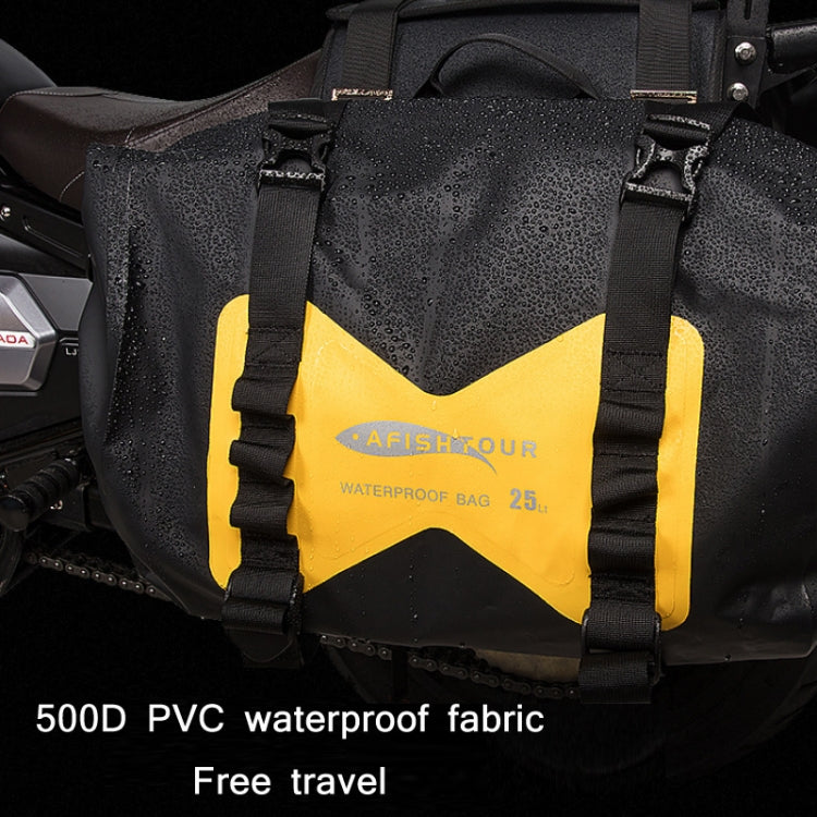AFISHTOUR FM2021 Large Capacity Water-resistant Motorcycle Rear Seat Bag, Color: Black