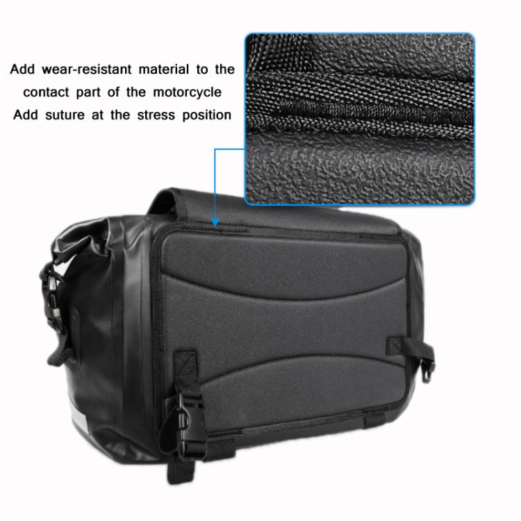 AFISHTOUR FM2021 Large Capacity Water-resistant Motorcycle Rear Seat Bag, Color: Grey