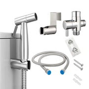 304 Stainless Steel Washer Nozzle Female Washer Set, Style: Female Washer + Hose + Bracket