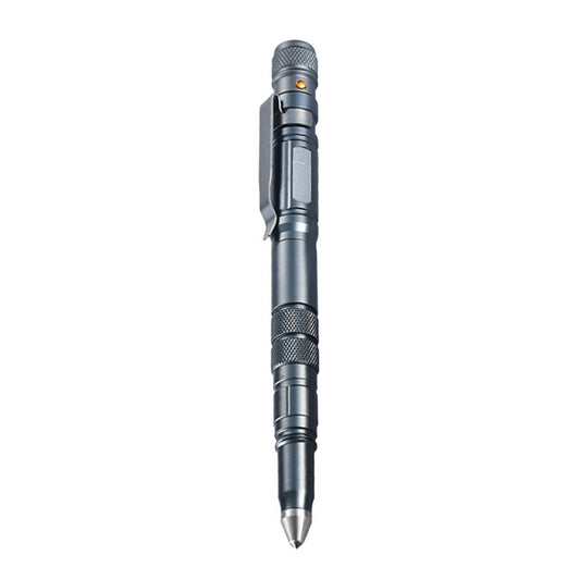 P08 Outdoor LED With Flashing Tungsten Steel Window Breaking Self-Defense Pen(Grey) - Self-defense Protection by PMC Jewellery | Online Shopping South Africa | PMC Jewellery | Buy Now Pay Later Mobicred