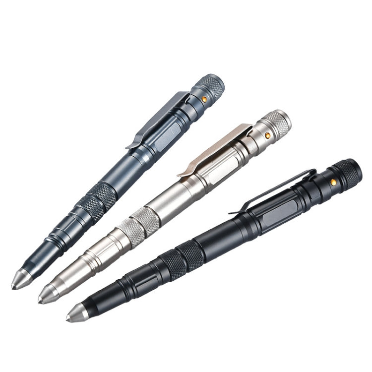 P08 Outdoor LED With Flashing Tungsten Steel Window Breaking Self-Defense Pen(Black) - Self-defense Protection by PMc TechLife | Online Shopping South Africa | PMc TechLife | Buy Now Pay Later Mobicred