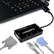 Cabledeconn D0407 HDMI VGA DVI Connection HDTV Monitor Cable(Black)