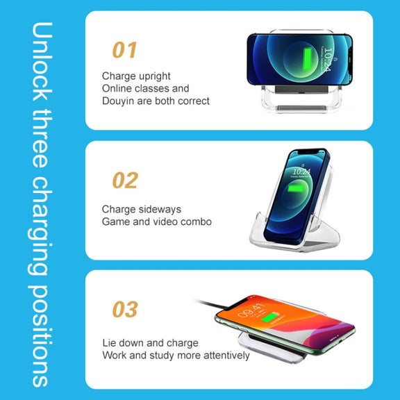 A9191 10W 3 in 1 Multifunctional Vertical Wireless Charger(White)
