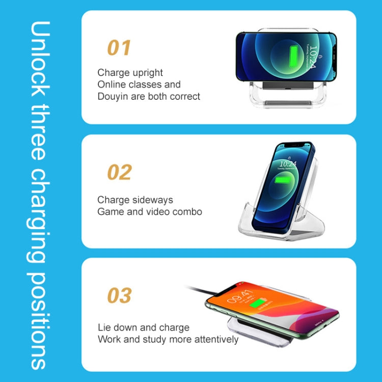 A9191 10W 3 in 1 Multifunctional Vertical Wireless Charger(White)
