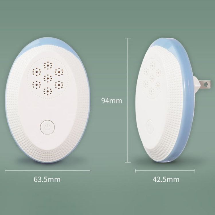 Ultrasonic Mosquito Rat Repellent Night Light, Specification: UK Plug(Gemstone Blue)