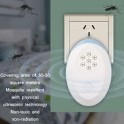 Ultrasonic Mosquito Rat Repellent Night Light, Specification: UK Plug(Gemstone Blue)