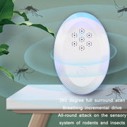 Ultrasonic Mosquito Rat Repellent Night Light, Specification: UK Plug(Gemstone Blue)