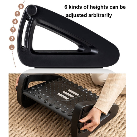 Office Computer Set Up Foot Stool Foot Massage Pedal(Black)