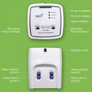WD-01ADE WIFI Gardening Drip Irrigation Controller, Specification: Double Pump 20 Pots(EU Plug)
