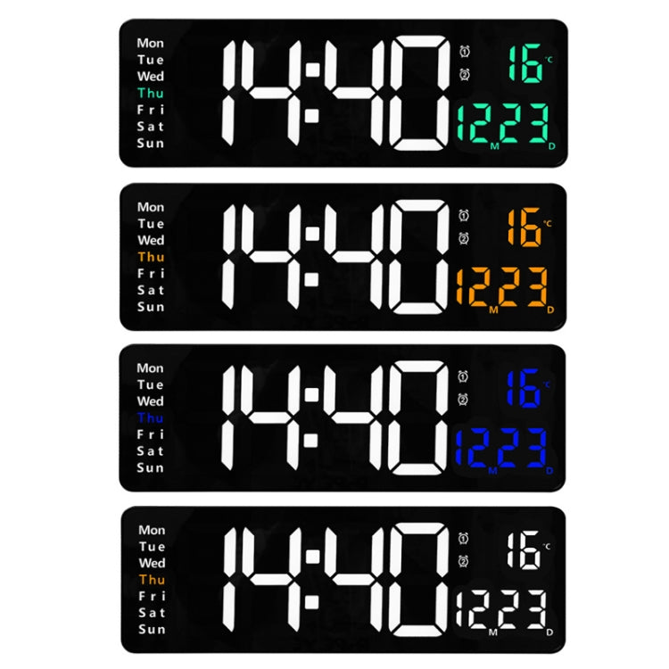6626 Living Room Wall-Mounted Large Screen Display LED Digital Clock, Color: White Temperature - Wall Clock by PMC TechLife | Online Shopping South Africa | PMC TechLife