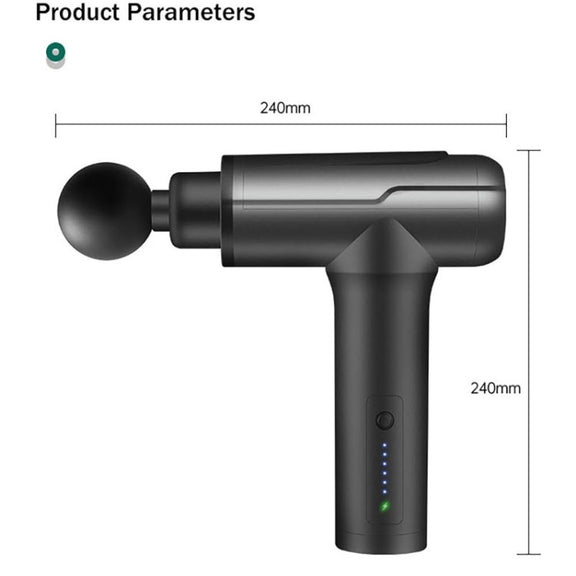 BG-128 6-speed Mini Convenient Massage Gun With 6 Massage Heads,CN Plug(Back)