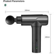 BG-128 6-speed Mini Convenient Massage Gun With 6 Massage Heads,CN Plug(Red)