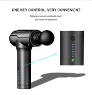 BG-128 6-speed Mini Convenient Massage Gun With 6 Massage Heads,CN Plug(Gray)
