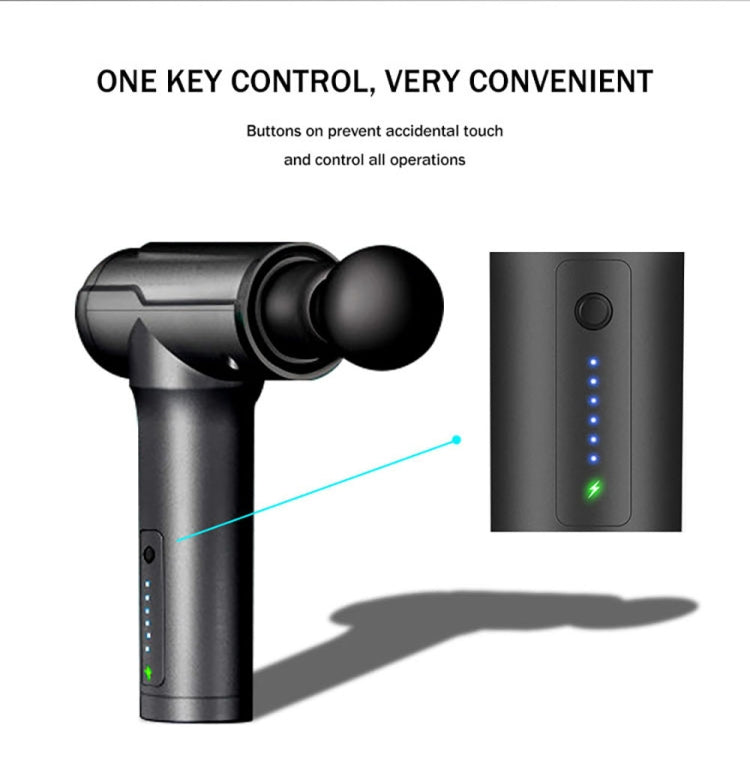 BG-128 6-speed Mini Convenient Massage Gun With 6 Massage Heads,CN Plug(Back)