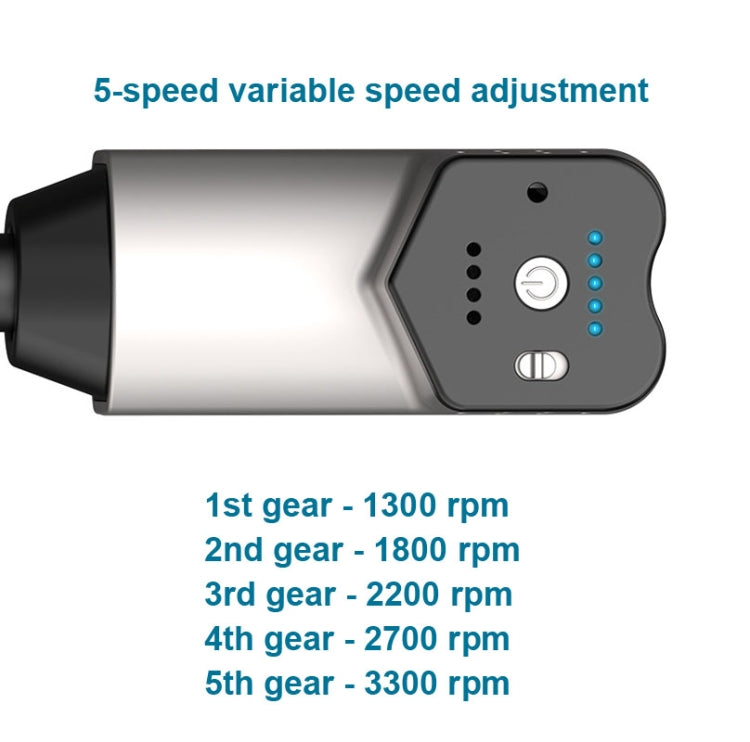 Booster T  Deep Muscle Relaxation Massage Gun,EU Plug  2000mAh With 6 Massage Head(Gray) - free shipping - PMC Jewellery - Order now!