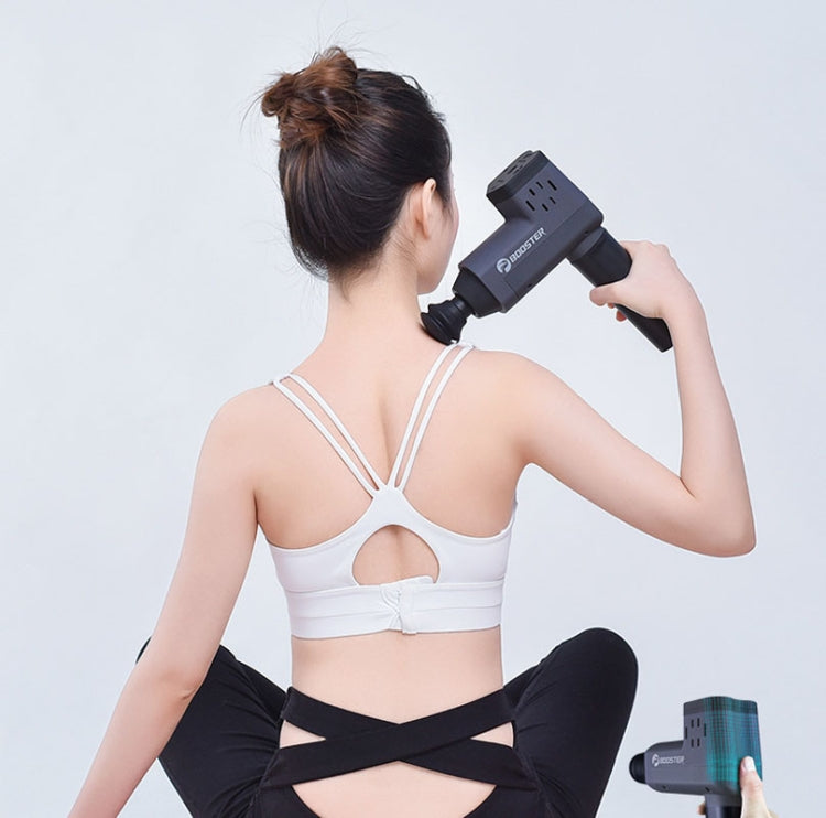 Booster T  Deep Muscle Relaxation Massage Gun,EU Plug  2000mAh With 6 Massage Head(Gray) - free shipping - PMC Jewellery - Order now!