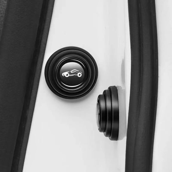 Car Door Anti-Collision Shock Pad, Color: Black With Sports Car Logo