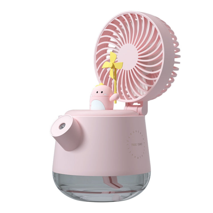A04a USB Cute Pet Kettle Spray Desktop Fan(Pink Small Dinosaur) - Electric Fans by PMC TechLife | Online Shopping South Africa | PMC TechLife | Buy Now Pay Later Mobicred