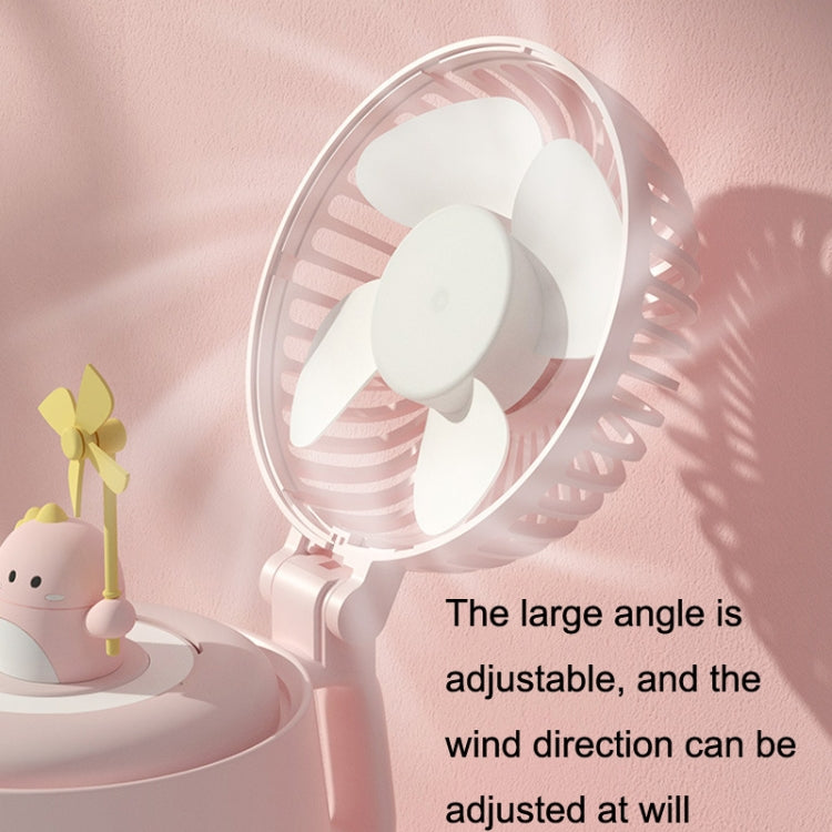 A04a USB Cute Pet Kettle Spray Desktop Fan(Pink Small Dinosaur) - Electric Fans by PMC TechLife | Online Shopping South Africa | PMC TechLife | Buy Now Pay Later Mobicred